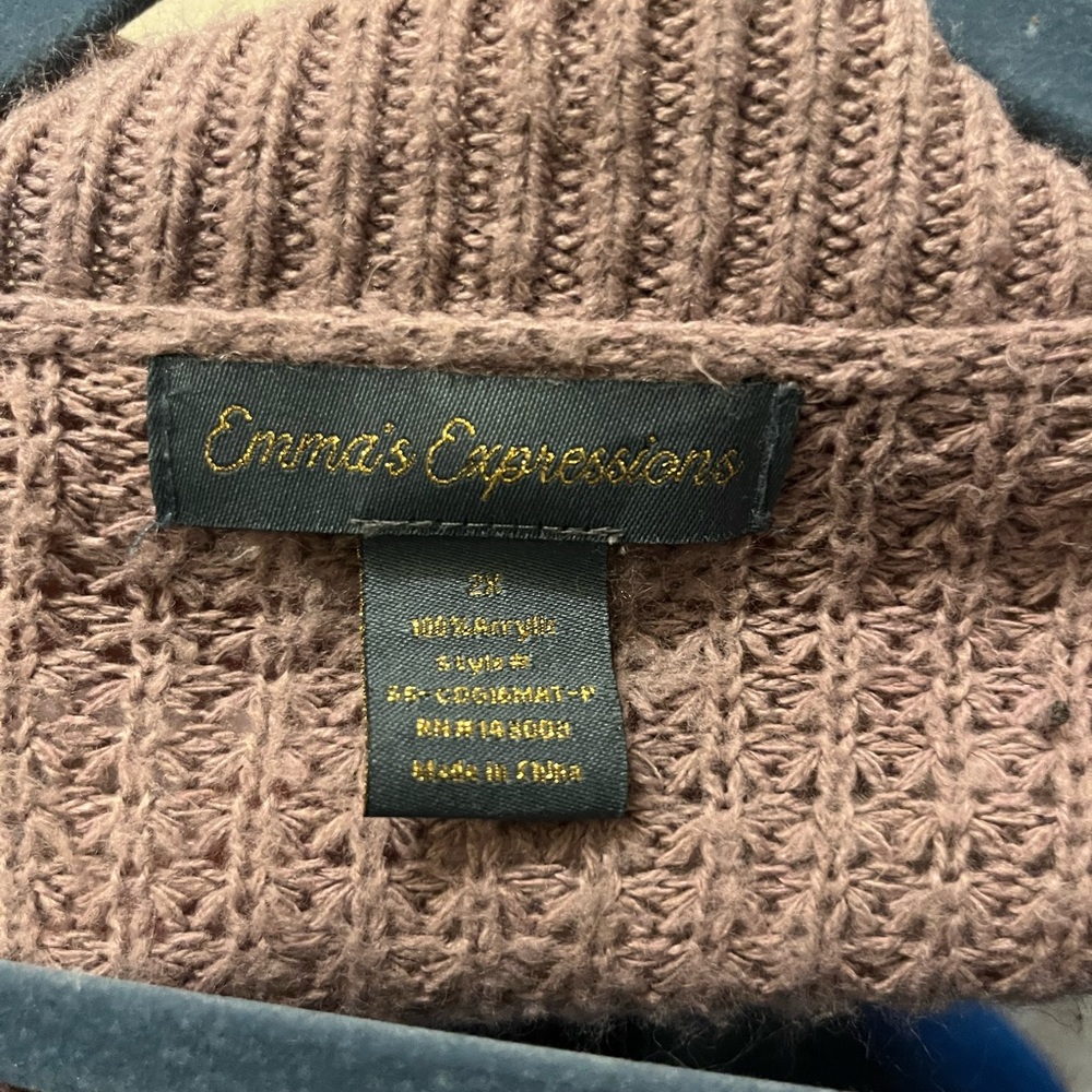 Emma’s Expressions Chocolate Brownish Mauve Women's Cardigan - Picture 3 of 5
